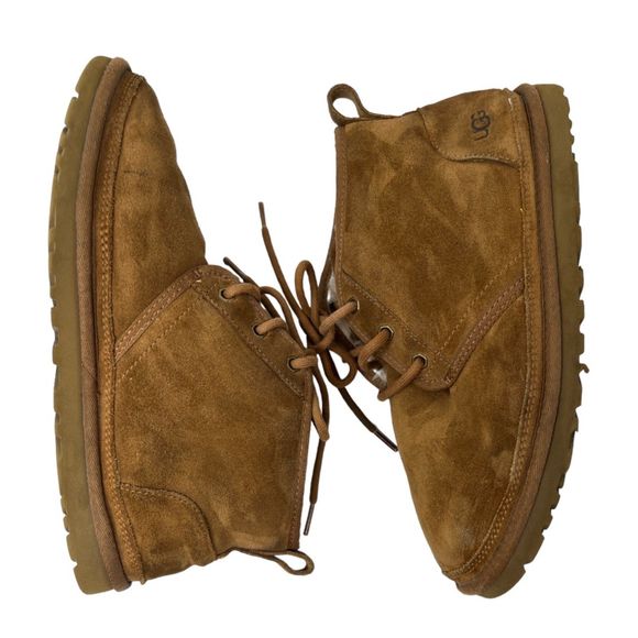Ugg Neumel boots mens 8 brown suede lace up shoes womens 9 chukka main image 12
